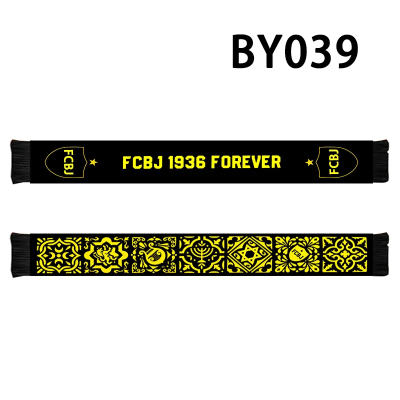 135*20 cm Dimensioni Beitar FCBJ 1936 Forever Sciarpa per i fan Maglia fronte-retro BY039