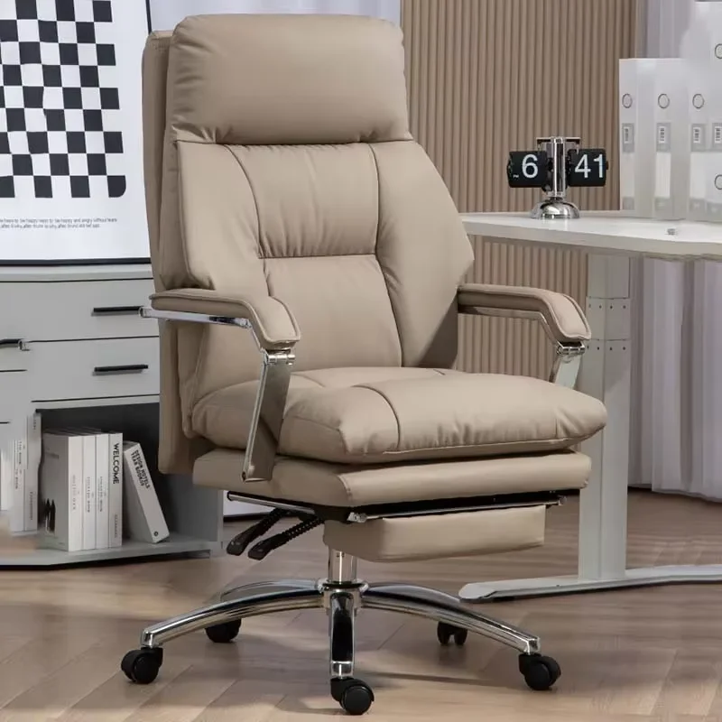 Leather Executive Chair Computer Design Rotating Nordic Recliner Chair Mobile Modern Luxury Cadeira De Escritorio Cute Furniture