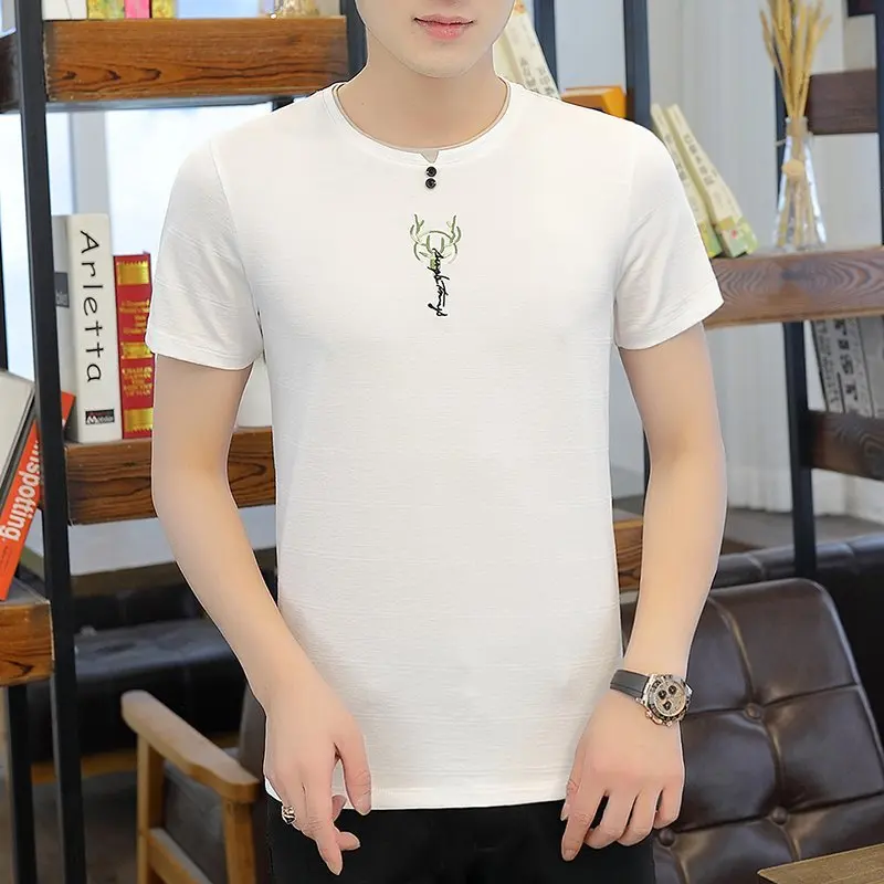 Classic men's short sleeve T-shirts, ideal for international business and style  DY4205