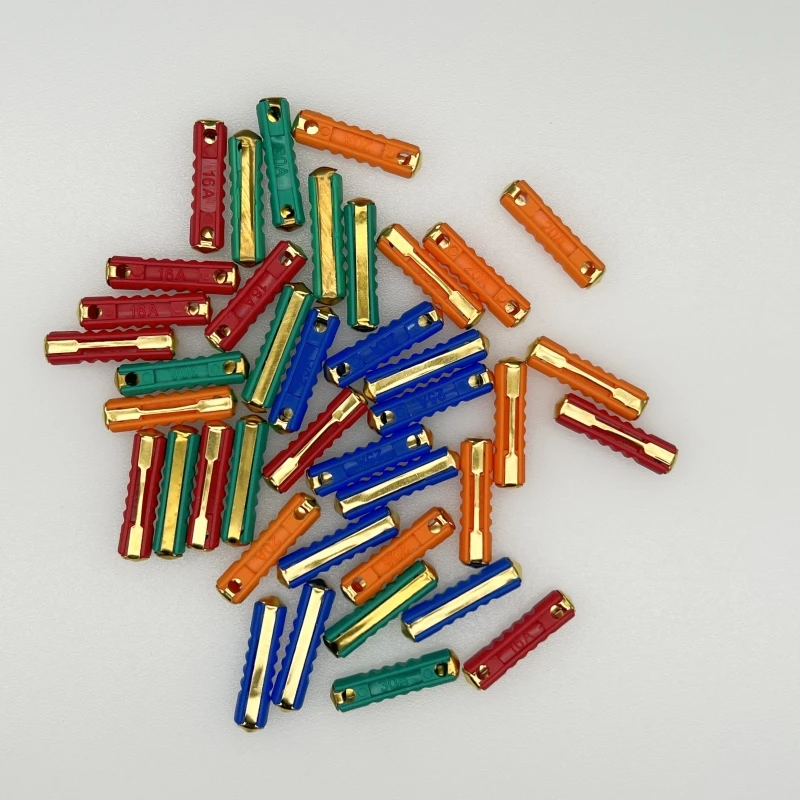 10PCS GBC European Automotive Fuse 5/8/10/16/30AMP 6mm Continental Car Blade Bakelite Auto Classic Ceramic Car Fuse