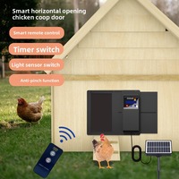 Automatic Chicken Coop Door Light Sensing Auto Chicken Door Opener Horizontal Opening Waterproof Timed Chicken Coop Door