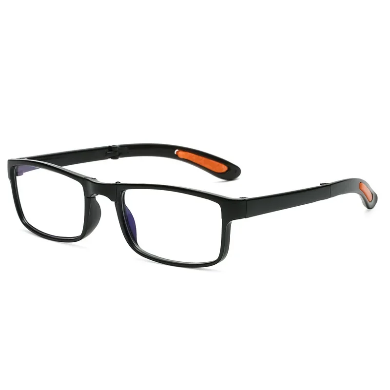 Gafas de lectura plegables con caja TR para hombre y mujer, lentes de lectura a la moda, antiluz azul, con dioptrías de + 1,0 a + 4,0