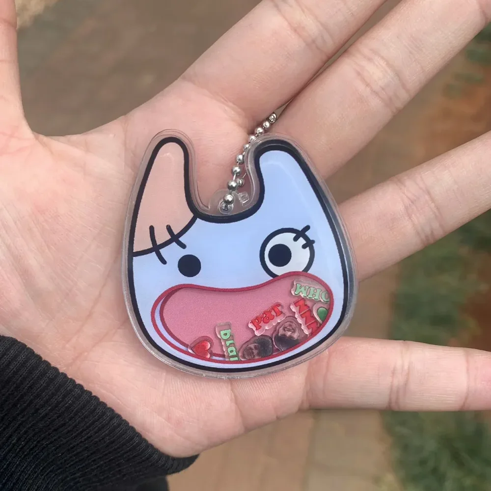 التلفزيون باد الأصدقاء سلسلة المزح بات تأثيري المفاتيح زوجين Kawaii الاكريليك مفتاح سلسلة حقيبة قلادة كيرينغ مجوهرات اكسسوارات