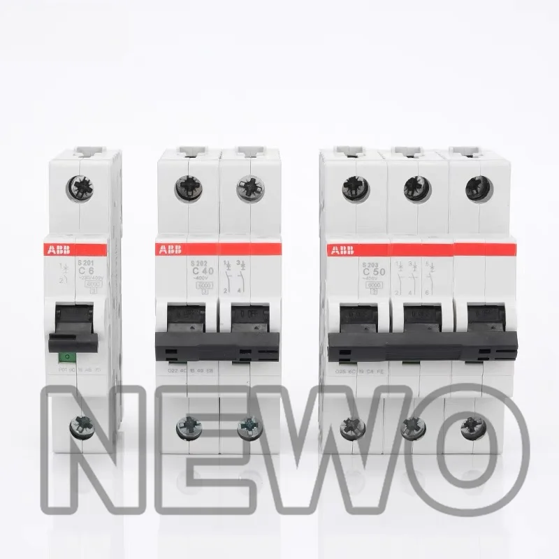 Original ABB Miniature Circuit Breaker S200 Series D Type 1P 2P 3P 4P 1A 2A 3A 4A 6A 10A 16A 20A 25A 32A 40A 50A 63A