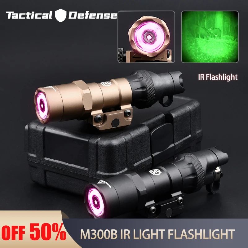 

Surefir Tactical Airsoft M300 M300B IR Illumination Flashlight White Led MINI Weapon light Hunting Scout Light with Pressure Swi