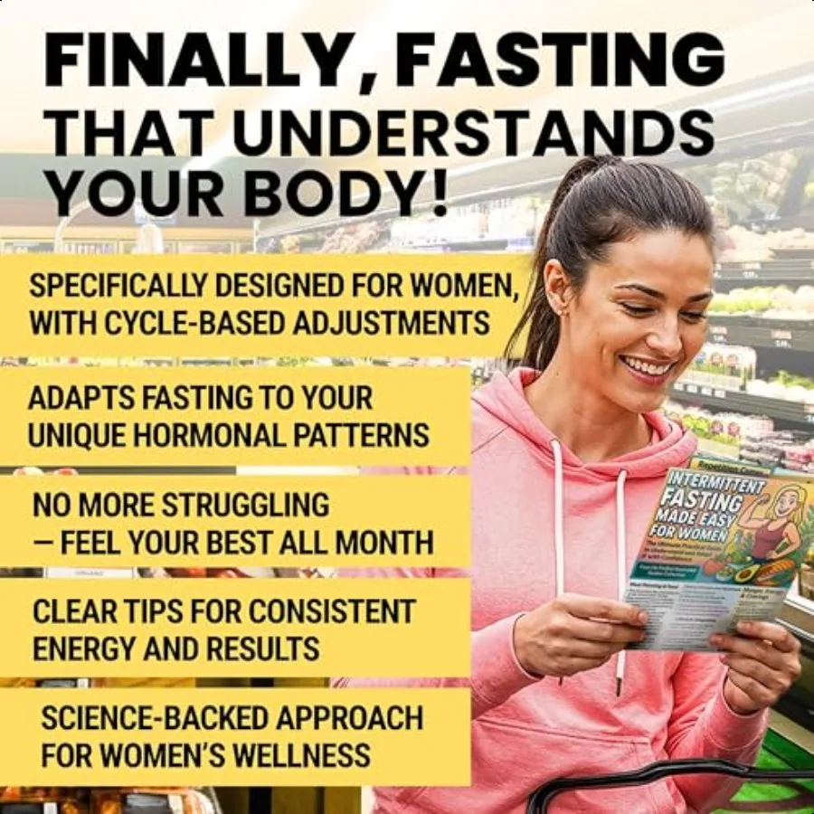 Intermittent Fasting for Women. 28 day Meal planner Chart Comprehensive Food List. Beginner's Guide for Weight Loss Hormones Ba
