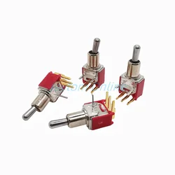 5pcs Mini Toggle Switch TS-6 SPDT Horizon Right Angle Type3 Pins 2/3 Positions  ON-OFF-ON 1.5A 250VAC