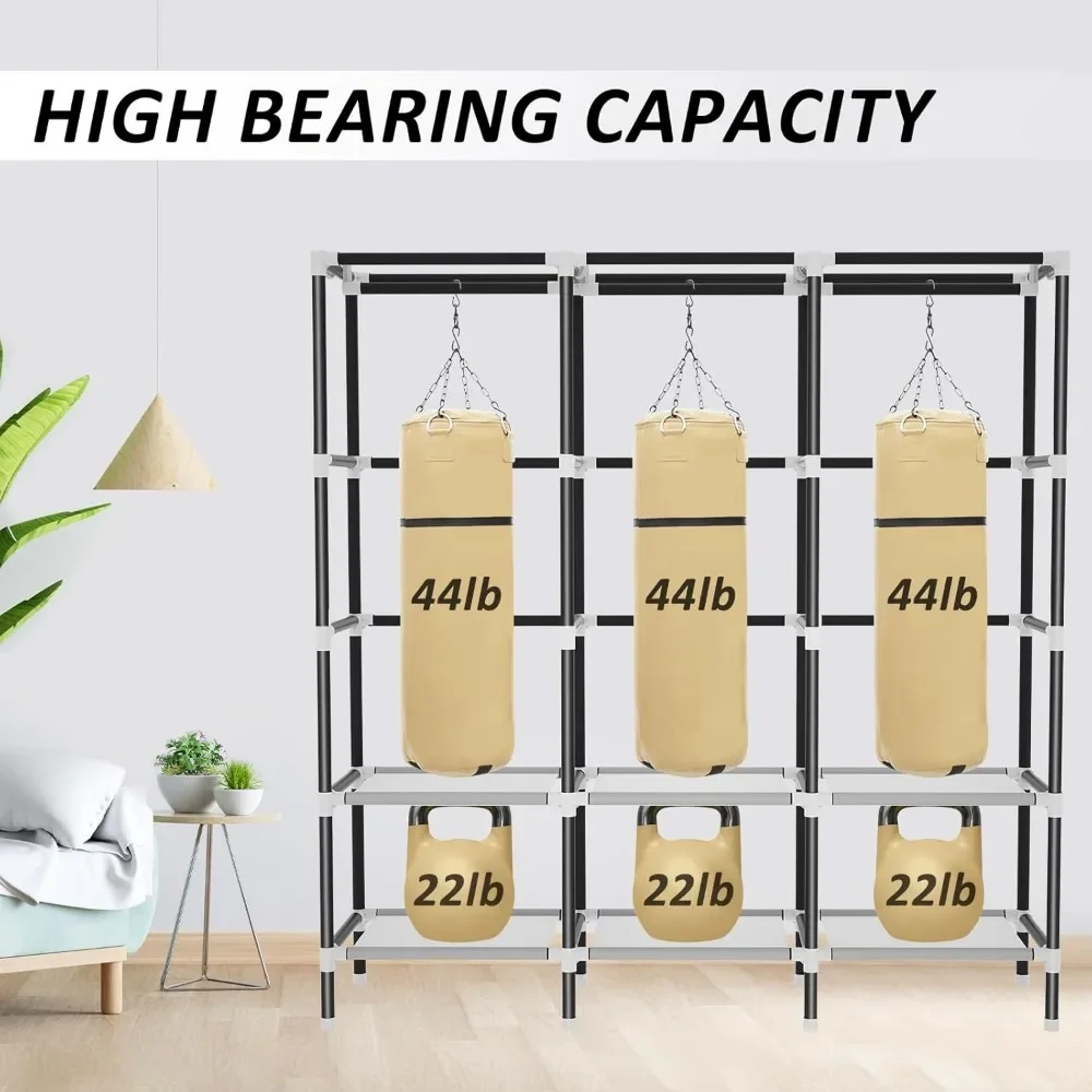 wardrobe closet,portable closet for bedroom Steel pipe diameter 19mm strong and sturdy Black portable closets for hanging clothe