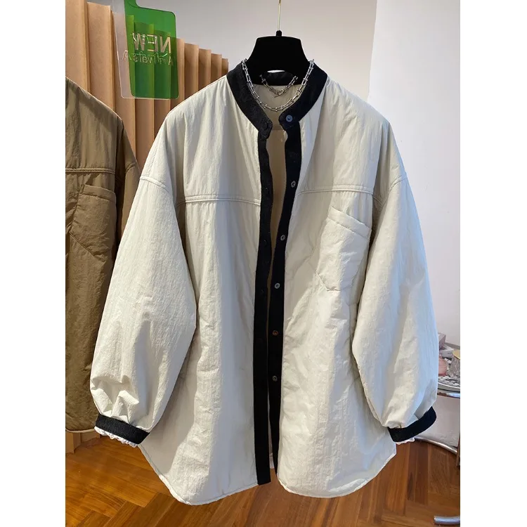 

European Design Lightweight Cotton Jaet Women's Winter Mid-Length Loose Fit Faionable Retro Sle Long Sve Coat