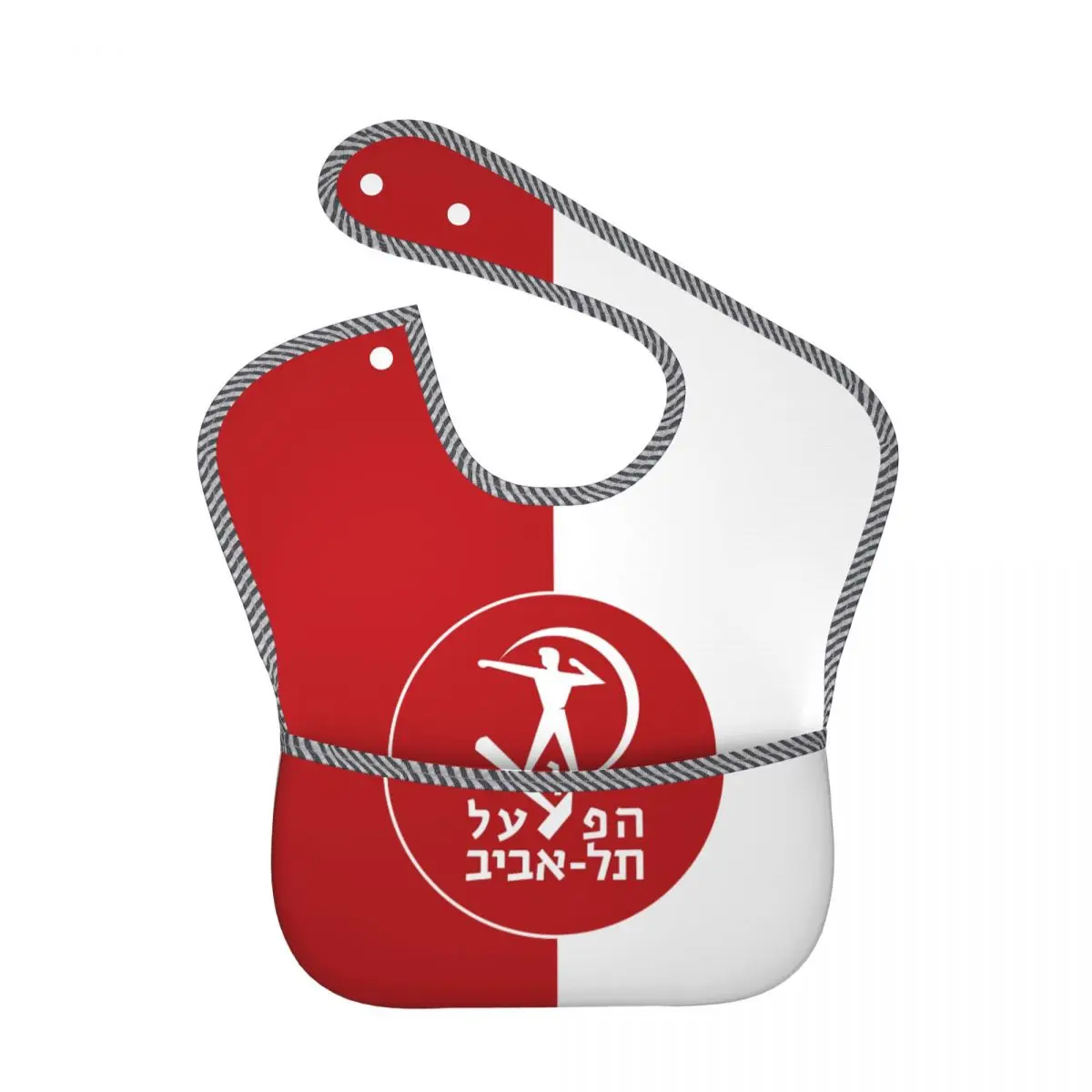 Hapoel Tel Aviv Basketball Baby Bibs for Baby Boy or Girl, Adjustable Bib Baby and Toddler Bib for Eating, Waterproof Fabric