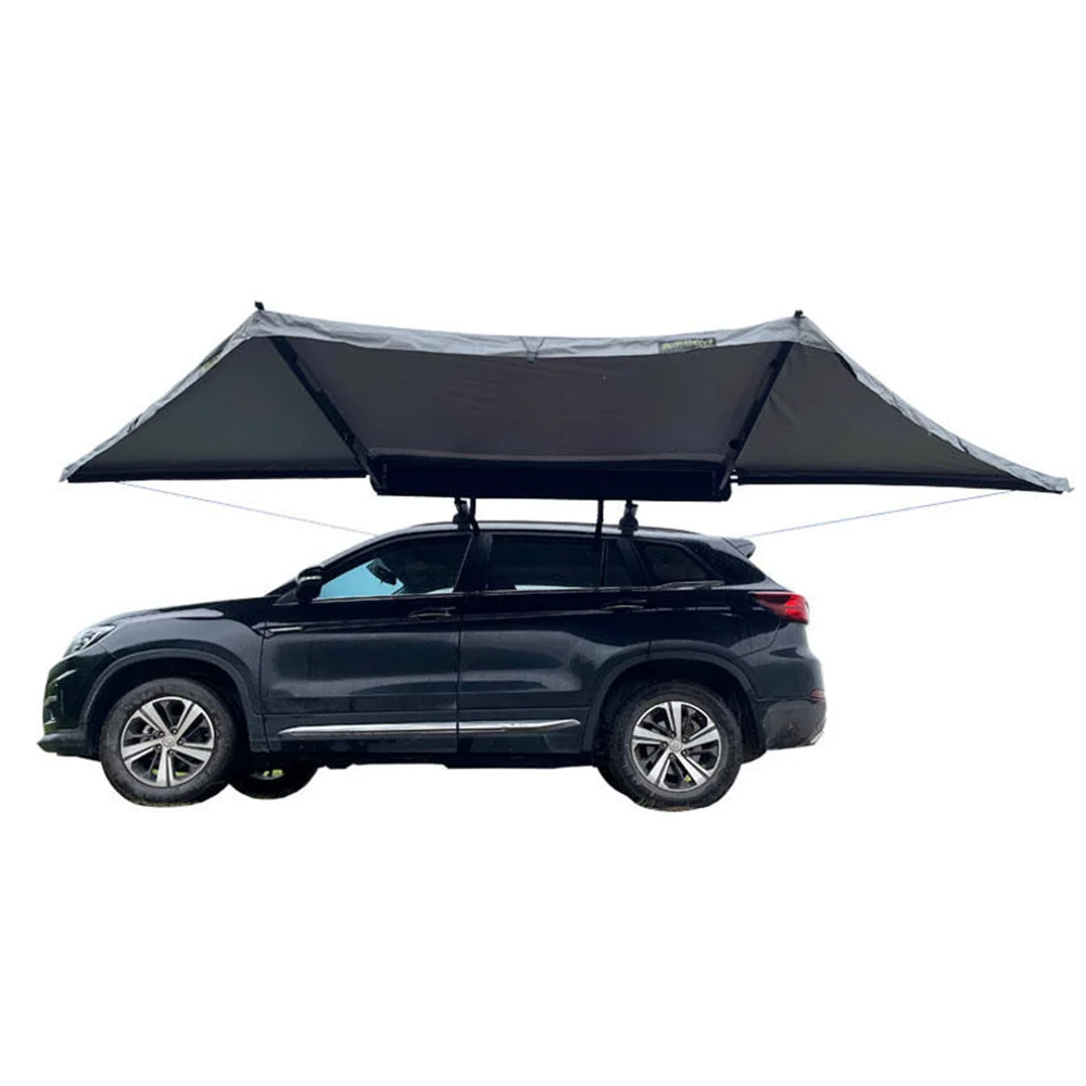 180 Degree Fully Automatic SUV Canopy Waterproof Aluminum Oxford Fabric Car Rooftop Tent Fan-Shaped Awnings