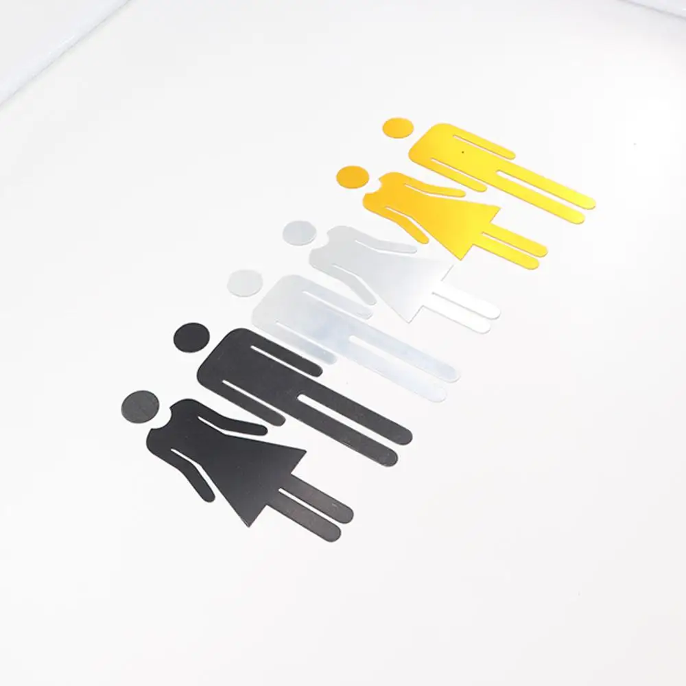 Diy Acrylic Men Symbol Wc Door Women Symbol Hotel Restaurant Washroom Sign Toilet Symbol Signage Toilet Sticker Signboard