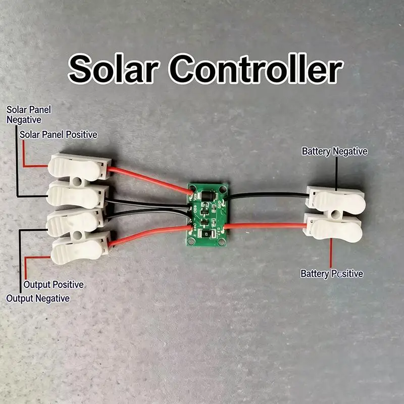 3.2V/3.7V/6V/12V 1A Solar Charge Control Module, Light Sensing PCB Board for Solar Garden Lawn Lights