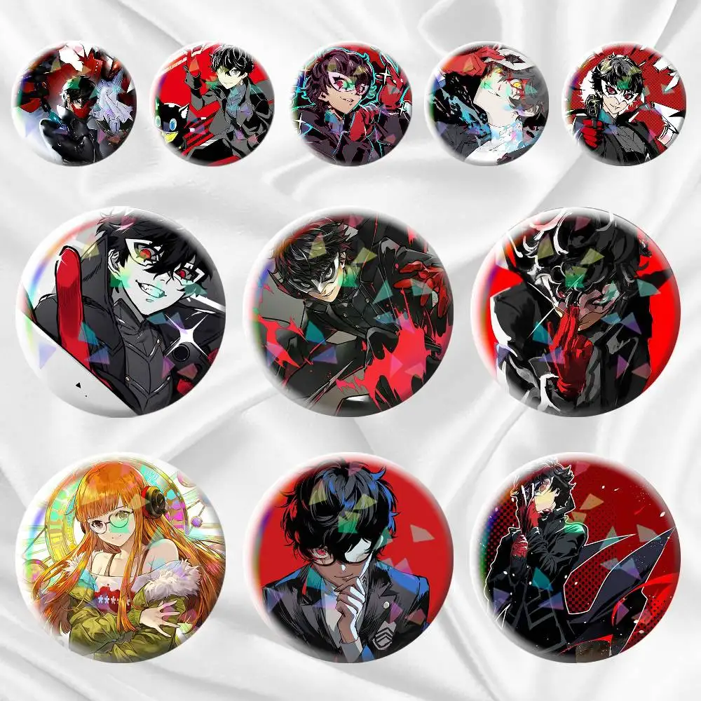 Persona 5 P5 Futaba Sakura Joker 75mm 58mm 44mm 25mm Brooch Backpack Hat Pins Accessories Toys Badge