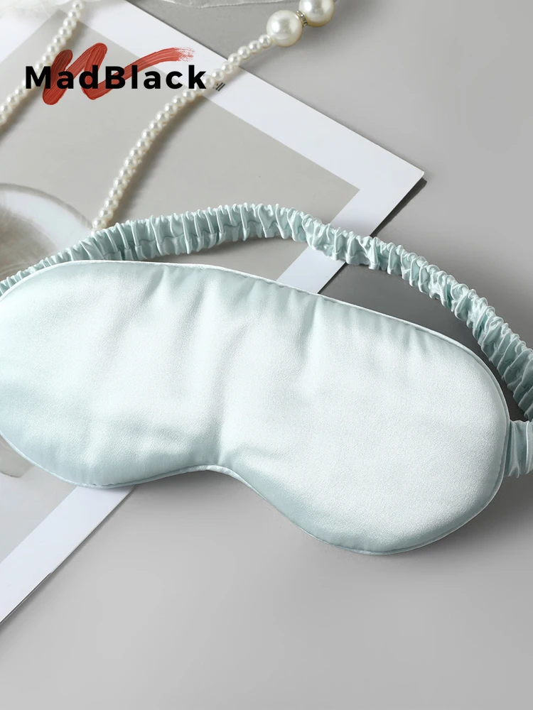 MadBlack-2PCS 19MM 100%Real Silk Eye Mask, Eye Protection, Women Light Blocking Comfortable Sleep Eye Mask, 2026 Autumn A6O318CC