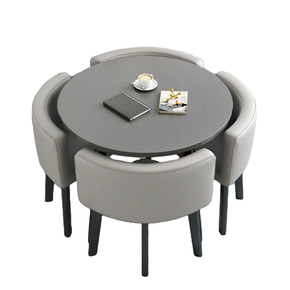 

Современный прочный обеденный стол, 4-местный обеденный стол и стулья для домашней мебели