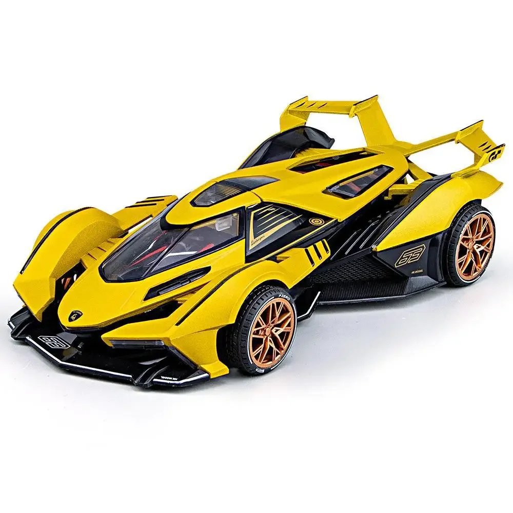 1:24 Lamborghini V12 VISION GT Supercar Alloy Metal Diecast Model Car Sound & Light Collect Hobbies Ornaments Gifts