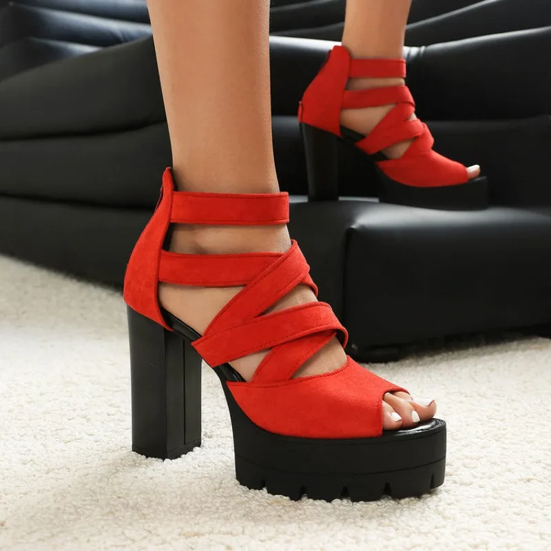 2026 Spring and Autumn New Women's Round Head High Heels, Bare Toe Sexy Party Shoes, Women's High Heels, Sizes 34-46