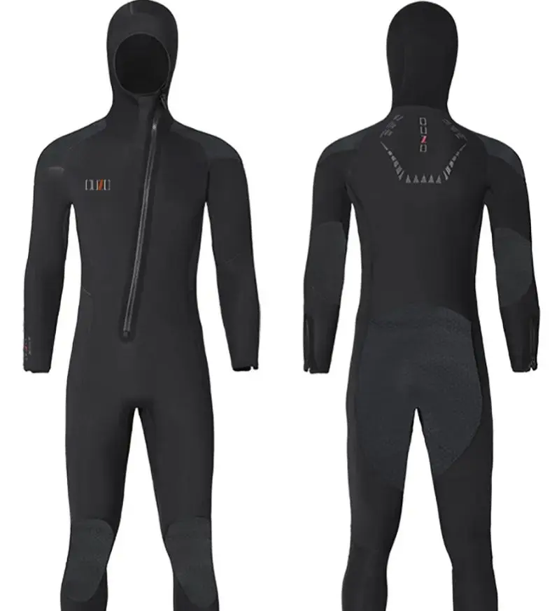 OUZO 5mm New Surfing Wetsuit Thickened CR Super Elastic One-Piece Free Diving Fishing And Hunting Surfing Winter Swimming Suit