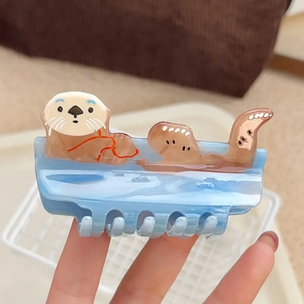 الأزياء الكورية نمط الكرتون الحيوان مشبك شعر الحلو الإبداعية لطيف القط السلطعون كليب Kawaii ليتل الراكون الصغيرة القرش كليب الإناث