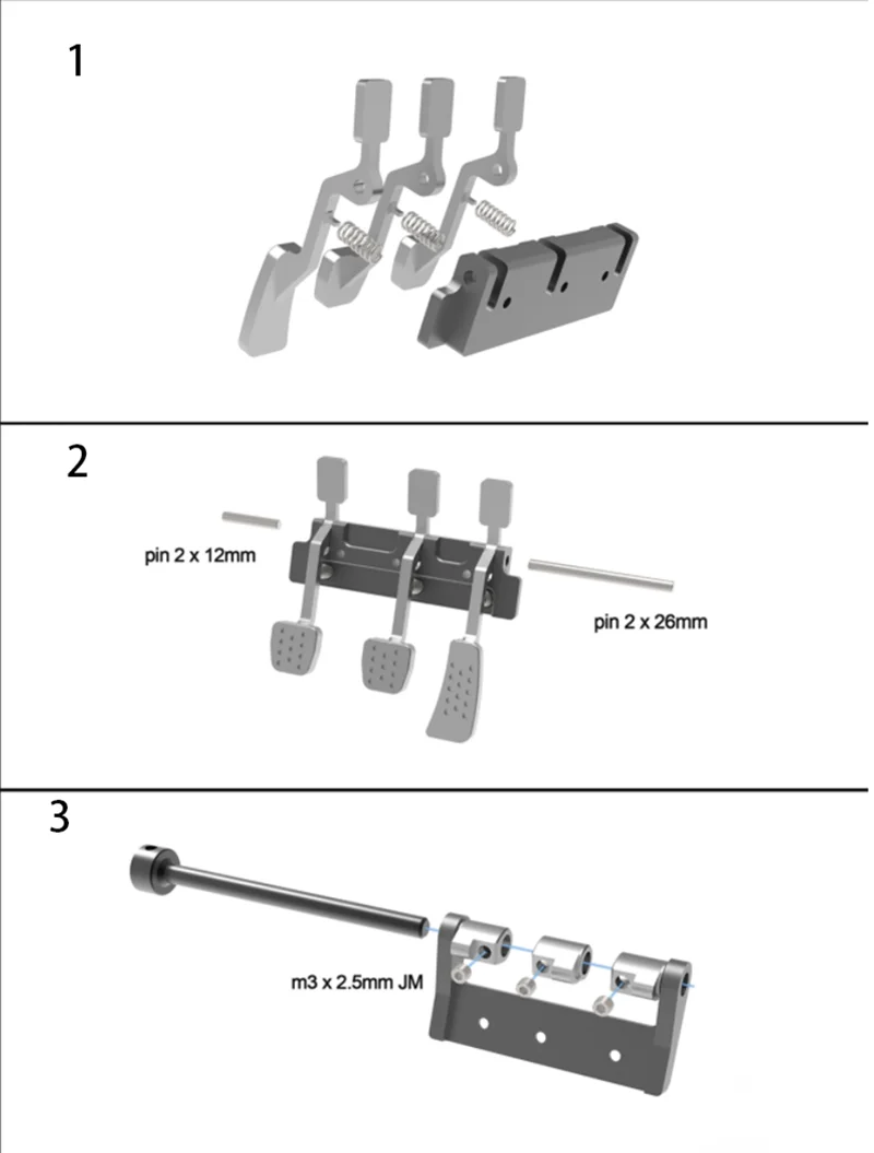 CAPO GTR 1/8 Simulated Upgraded Part Accelerator Brake Clutch Pedal For R34 Radio Control Racing Car Model Boy Toy TH22549-SMT9