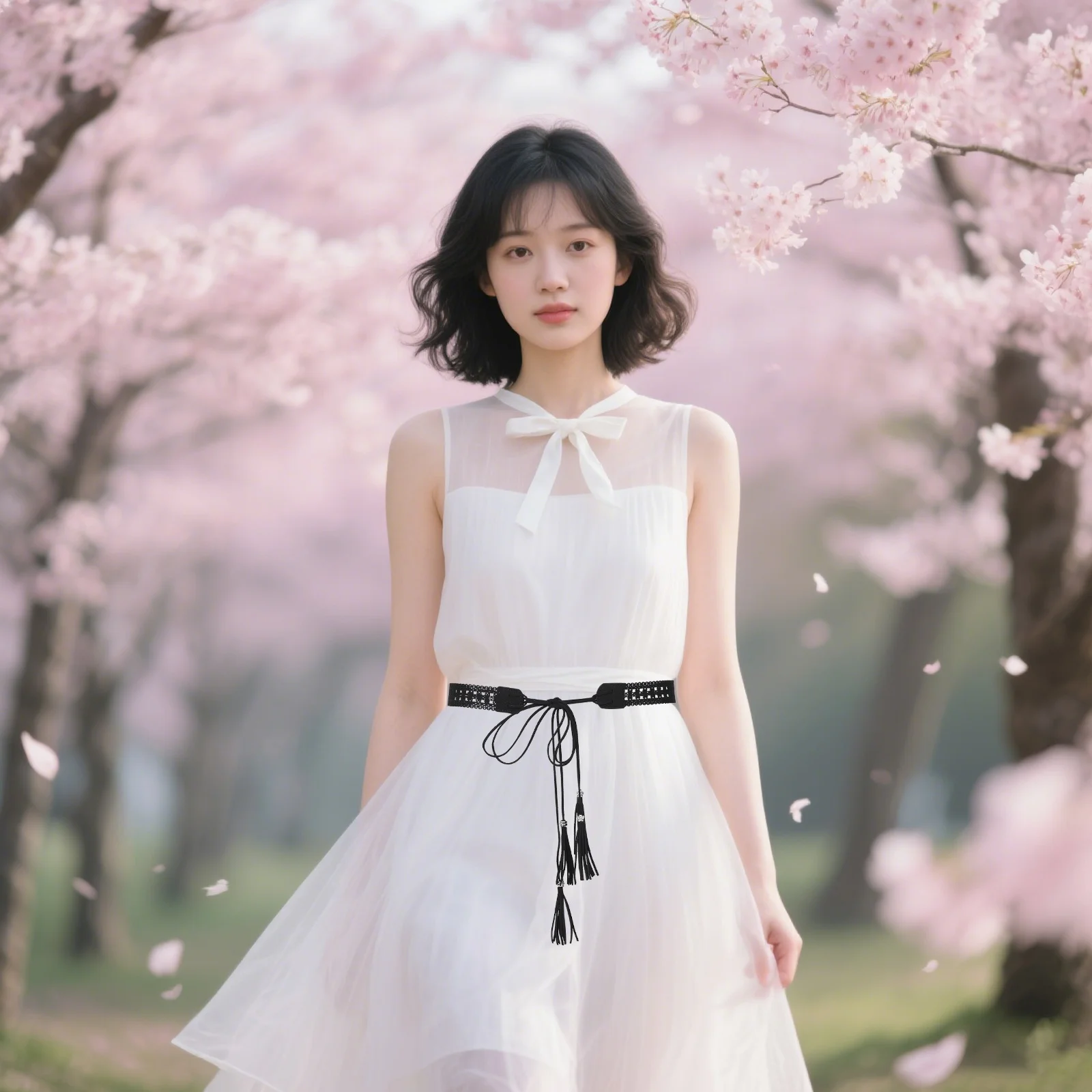 البوهيمي حزام خصر قابل للتعديل معقود شرابة بوهو حبل مضفر للنساء فساتين ملابس غير رسمية نمط العرقية شرابة حزام خصر