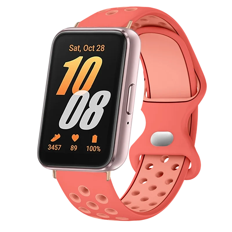 حزام بفتحة دائرية مسامية مناسب لساعة Samsung Galaxy Watch Fit3 الذكية Correa المتوافقة مع ساعة Samsung Galaxy Watch Fit3