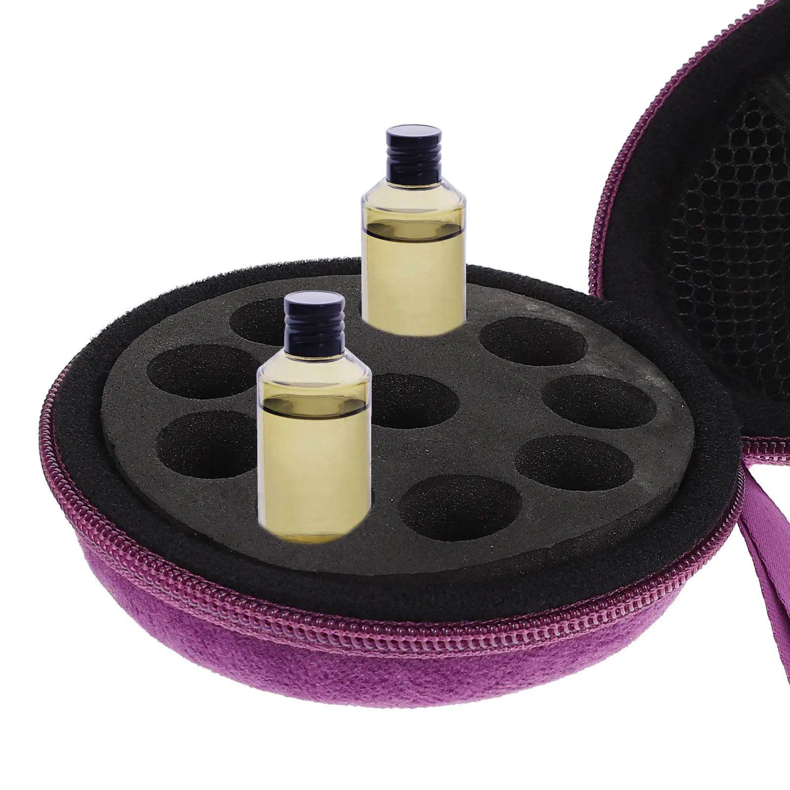 

Essential Oil Organizer Portable Round Storage Case Travel Nail Polish Holder Perfume Bottle Bag Essential Oil Holder