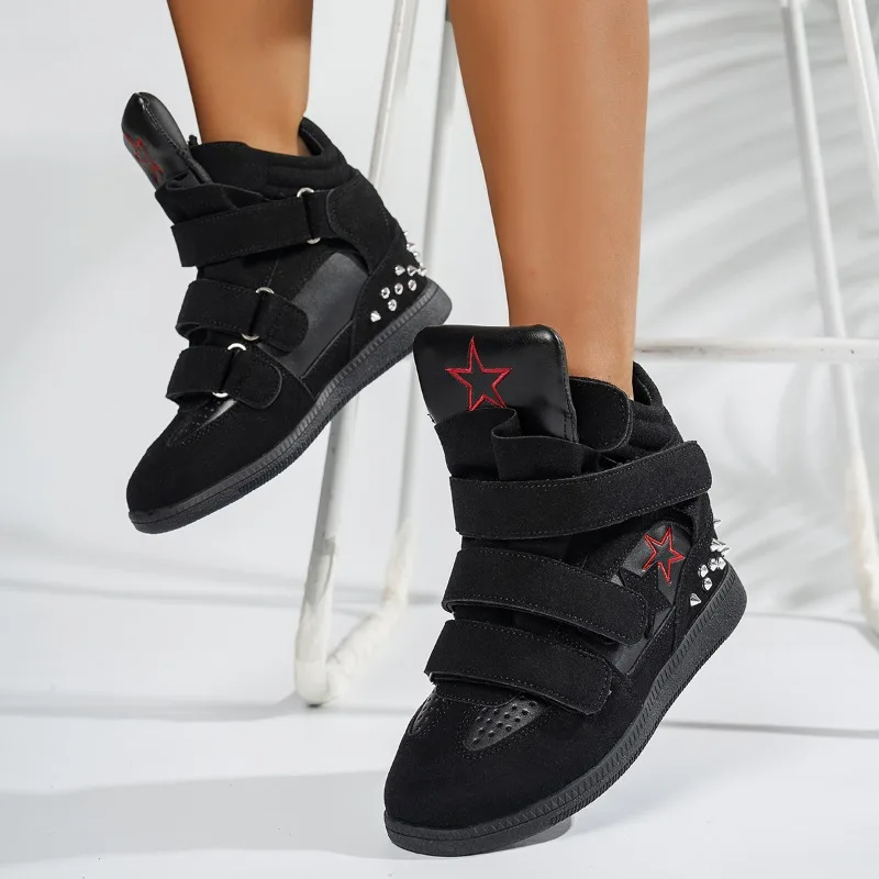 2026 New High Quality Rivet Star Design Comfort Women's Ankle Boots Fashion Versatile Round Toe Comfortable Anti Slip Women Boot