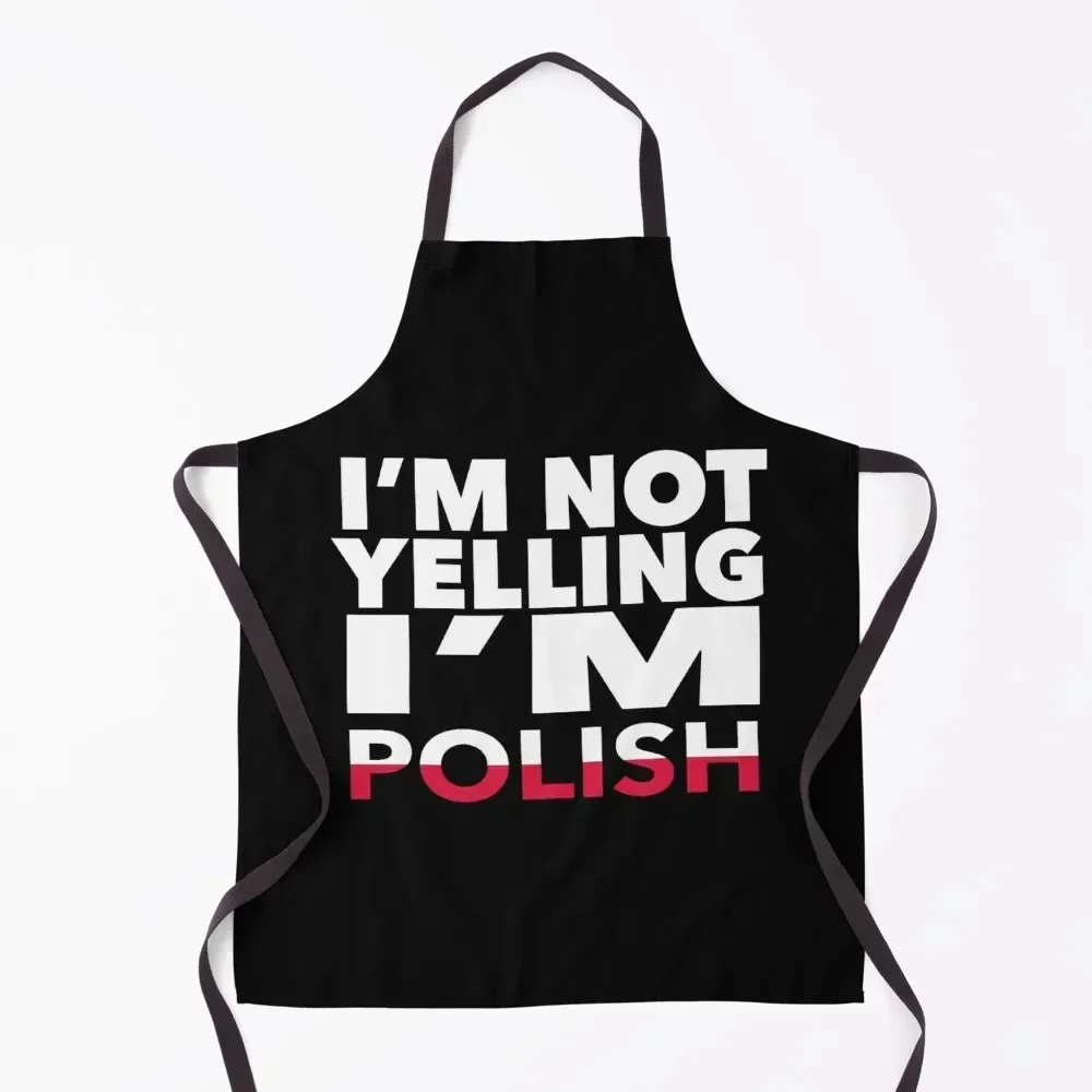 

Polish present - i'm not yelling, i'm Polish gifts flag Poland Gift Decor Apron Kitchen Handle For Women Apron