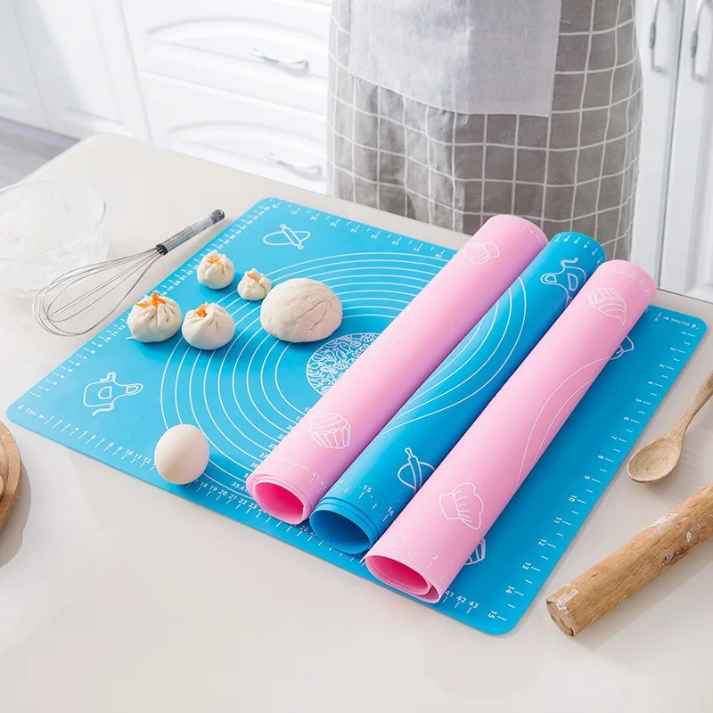 

1/2PC Random Color Silicone Dough Mat Non-Stick Rolling Dough Pastry Kitchen Cooking Pizza Cake Pastry Bakeware Accessories