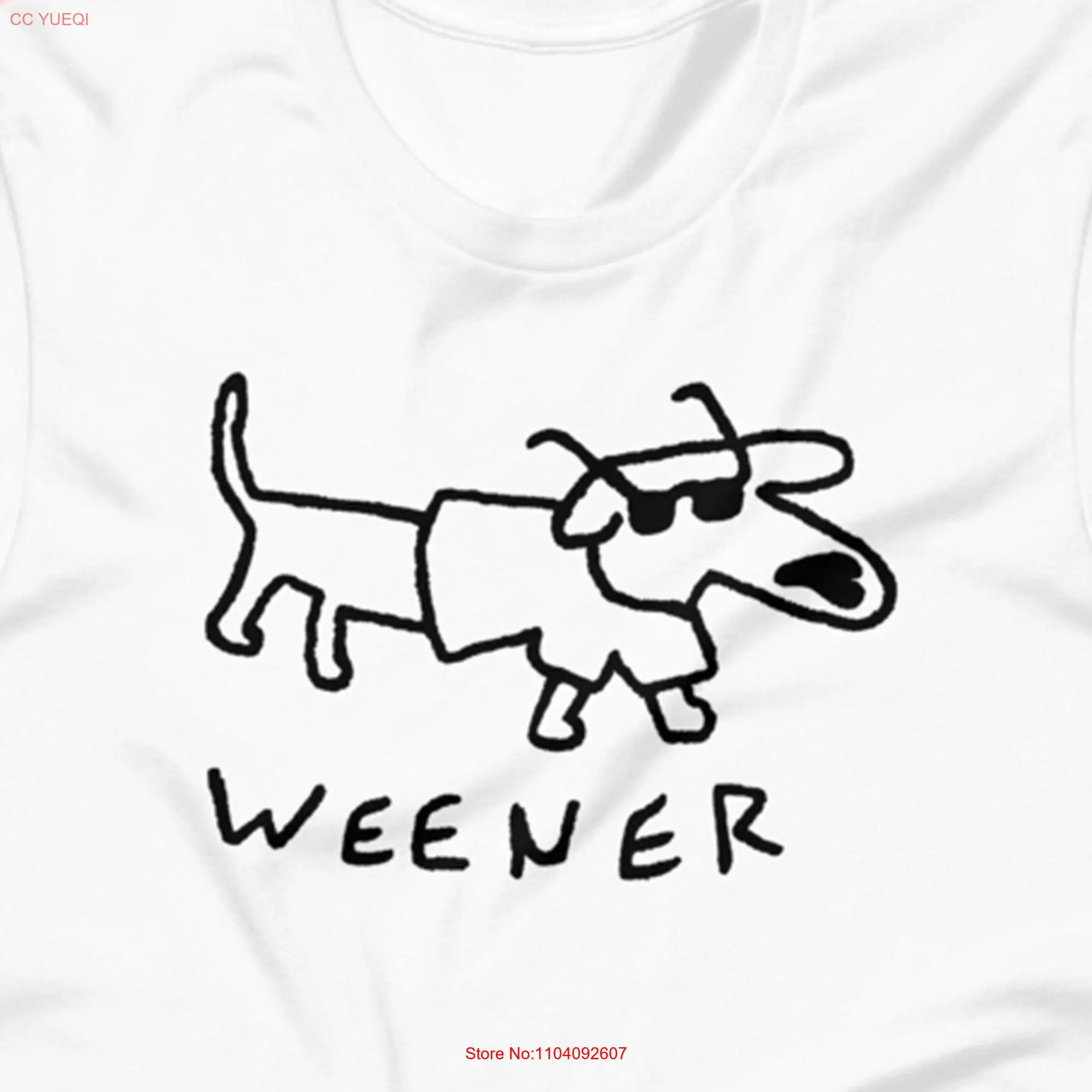 Weener Dog T Shirt  long or short sleeves