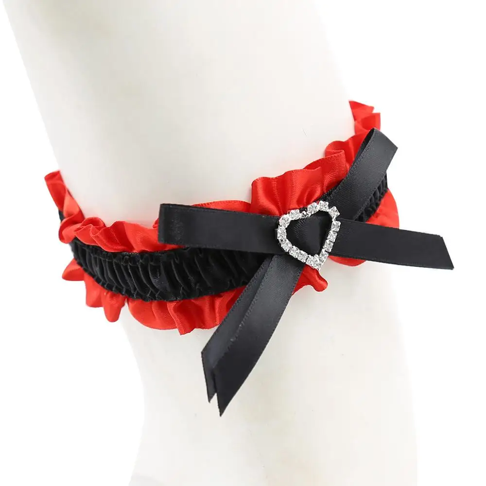 Jarretière en dentelle avec nœud pour femme, lingerie sexy, crochet de jambe Bsie M Bondage, accessoires de bondage fétiche, cadeau jouet, 7.0