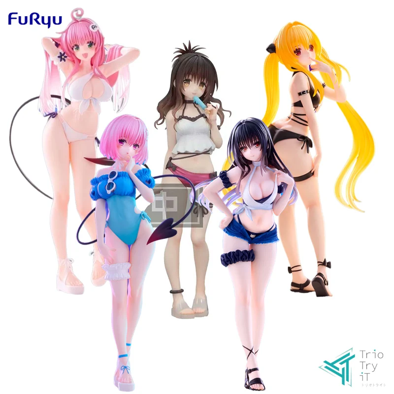 Figura de Juguete de FuRyu, Trio-Try-iT, To Love-Ru Darkness, Golden Darkness, Lala Satalin Deviluke, Kotegawa Yui, Momo Belia Deviluke, Yuuki Mikan