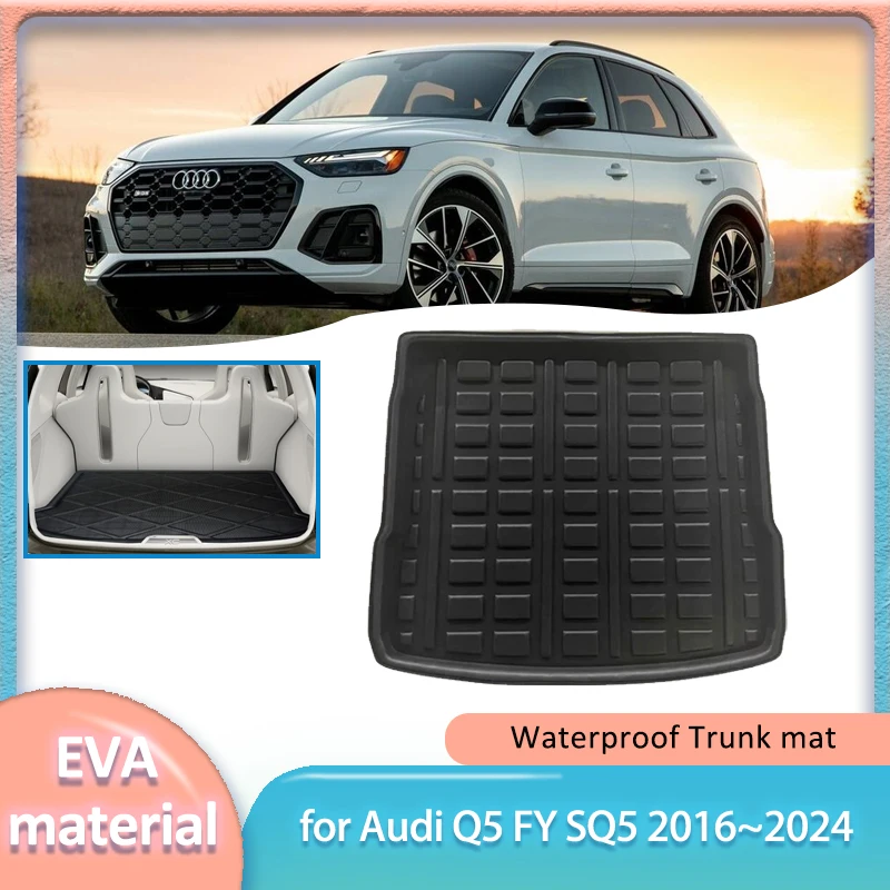 

Коврик в багажник автомобиля для Audi Q5 FY SQ5 2016 ~ 2024 2017 2018 2019 подкладка багажника грузовой напольный ковер для багажника водонепроницаемый чехол часть аксессуары