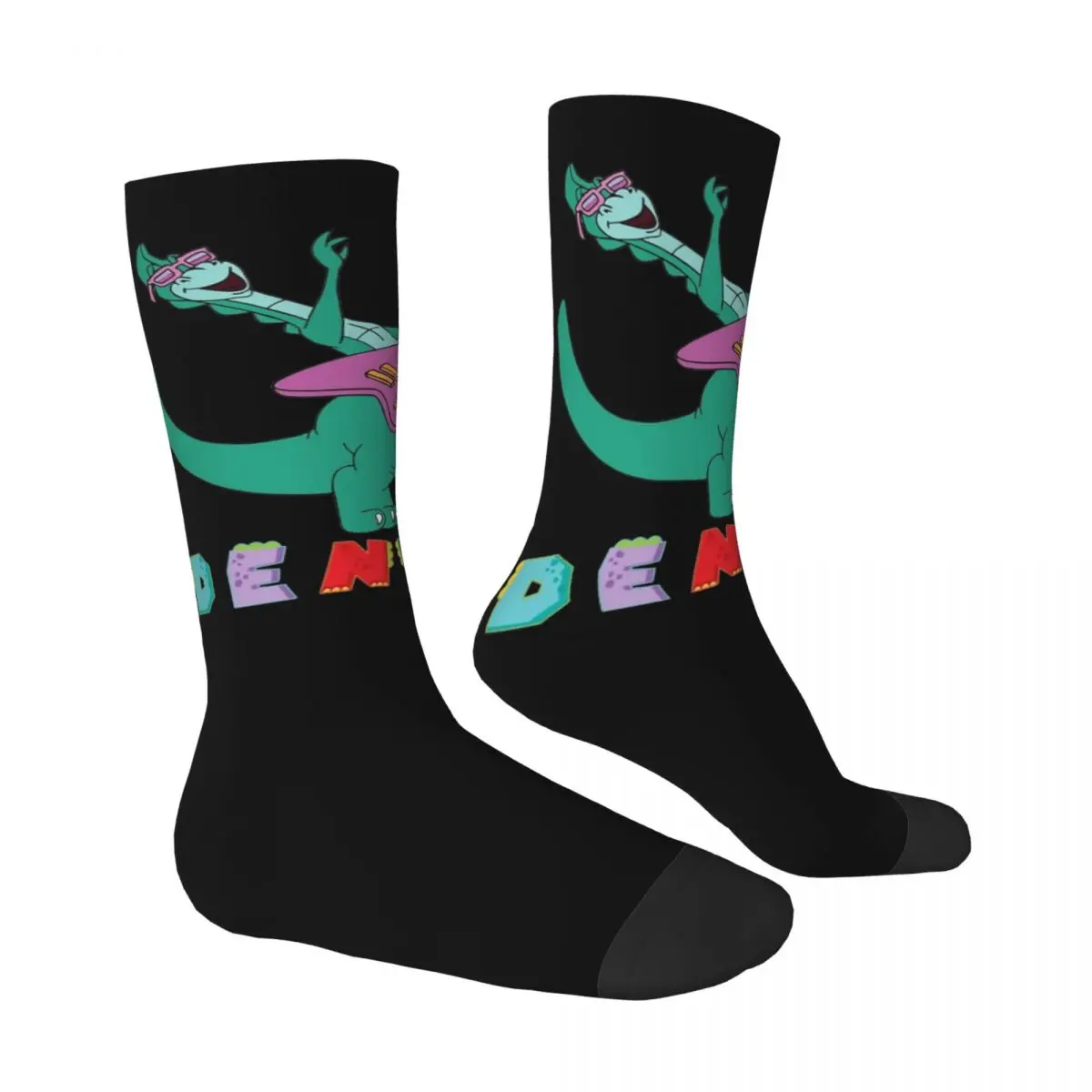 Women Men Socks Denver The Last Dinosaur Stockings Autumn Casual Breathable Socks Pattern Skateboard Non-Slip Socks