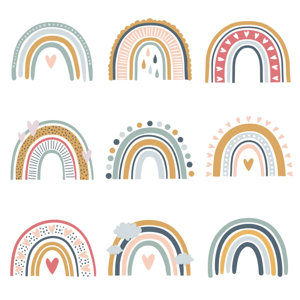 Новые радужные настенные наклейки для детской спальни дома столовой дверные наклейки декор искусство ПВХ самоклеящийся постер Съемная роспись