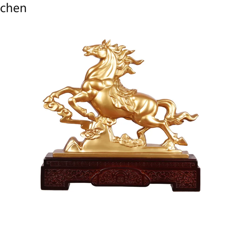 LXC Horse Success Zodiac Horse Ornament Office Wine Cabinet Decorative Gift for Housewarming and Opening Ceremony