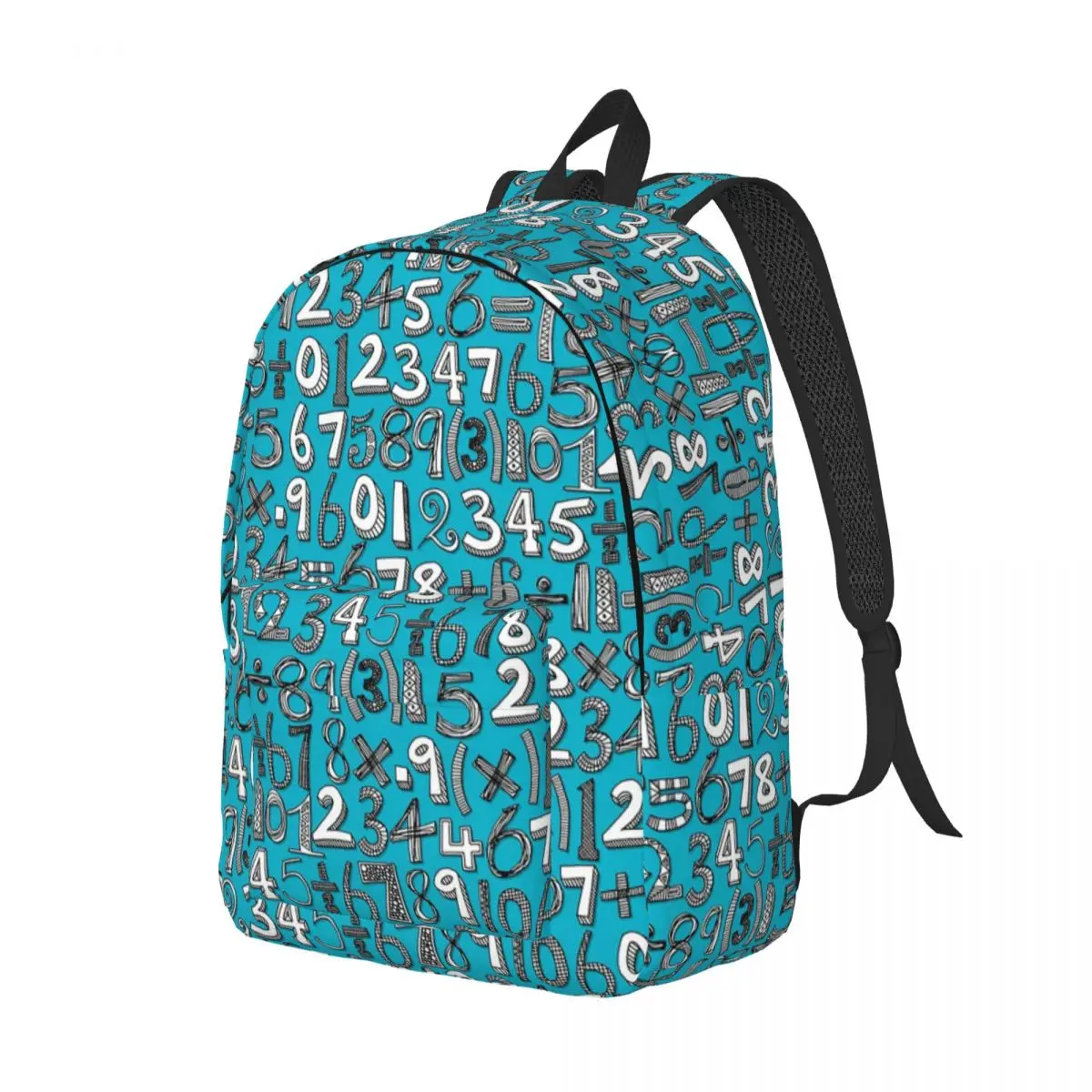 

Math Doodle Blue Backpack Daypack Large Capacity Kids BookBag School Bag Shoulder Bags for Men Women