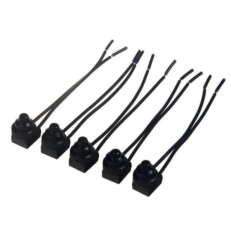 1-10PCS/Lot 12V Waterproof Push Button On-Off Switch & 4