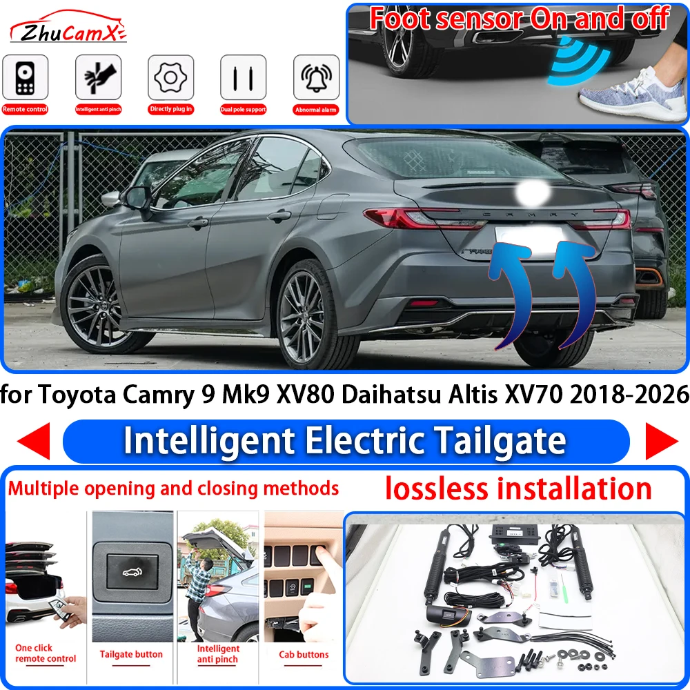 ZhuCamX for Toyota Camry 9 Mk9 XV80 Daihatsu Altis XV70 2018-2026 Power Liftgate Electric Suction Tailgate Tail Gate Lift Strut