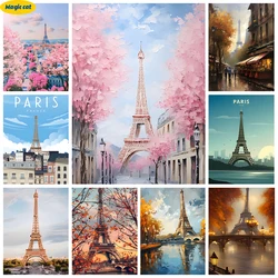 Eiffel Tower 5D Diamond Painting Paris Landmark Landscape Diy Diamond Embroidery Cross Stitch Architecture Art Home Wall Decor