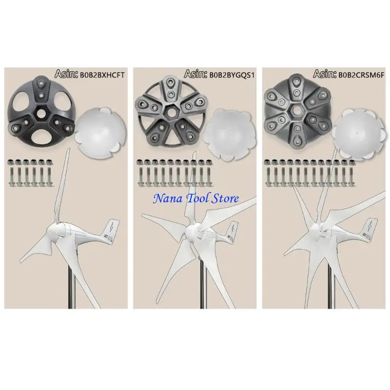 31GJ Horizontal Wind turbines Generator Cover With 3/5/6 Vanes Blade Small Horizontal Wind turbines Accessories Enduring