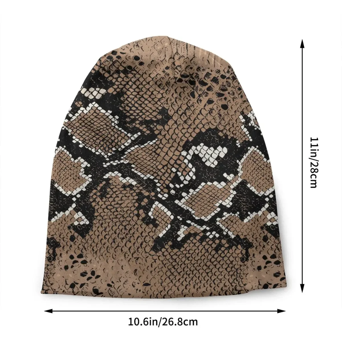 Snake Skin Print Bonnet Hats Hip Hop Knit Hat For Women Men Winter Warm Snakeskin Animal Texture Skullies Beanies Caps