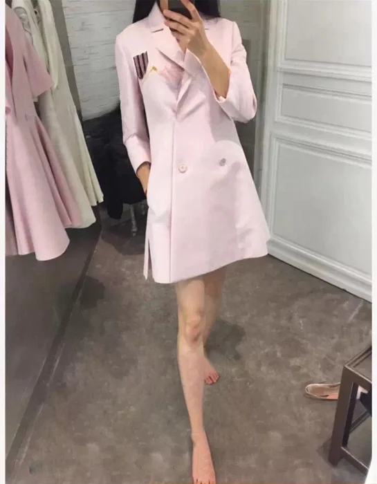

Пальто Ele Skirted Sle с декоративными элементами, коллекционное издание класса люкс, модное, с изысканной отделкой, весна 208, женская верхняя одежда премиум-качества