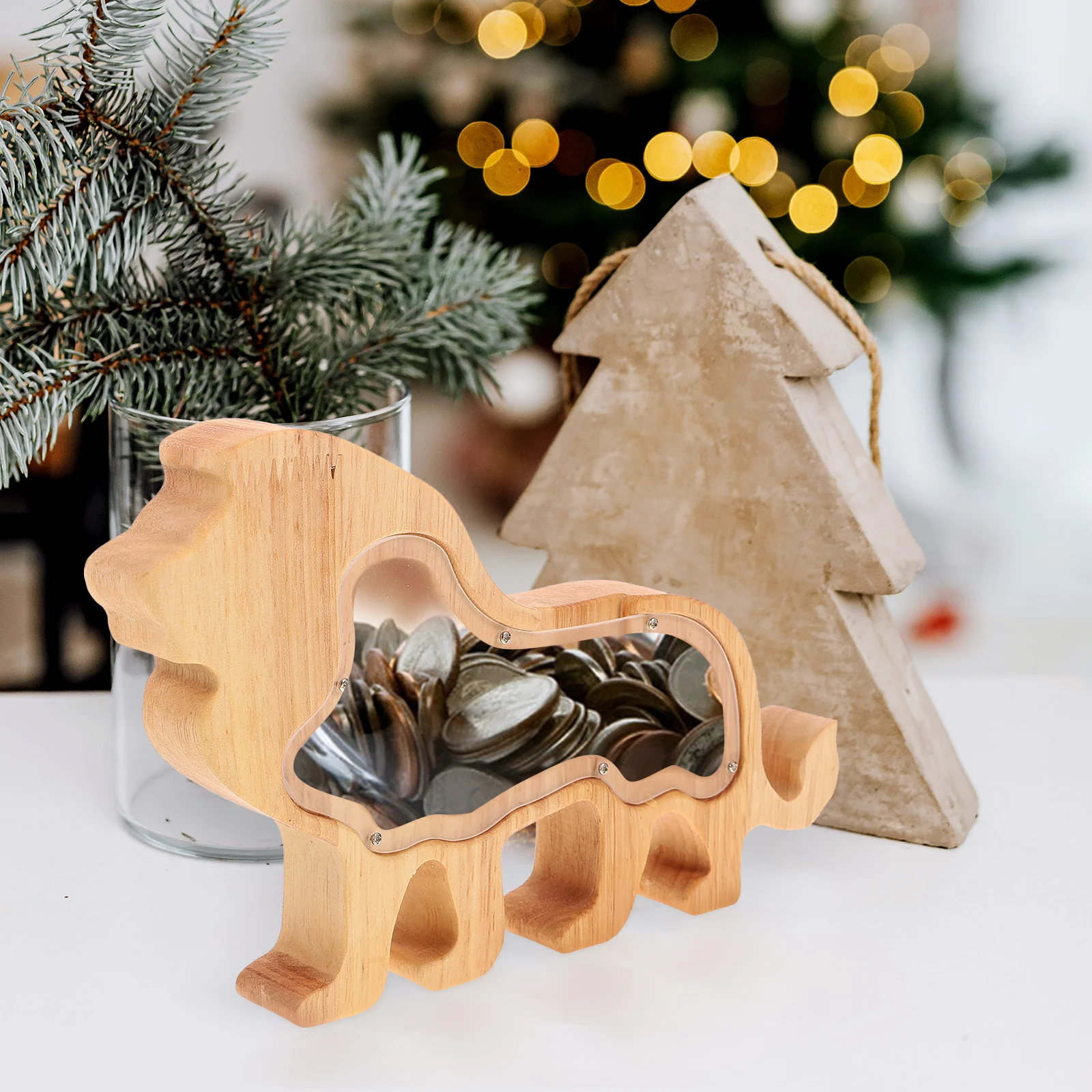 

Gift Cartoon Lion Piggy Bank Saving Pot Money Jar for Cash 's Modeling Boxes Adults Chocolate