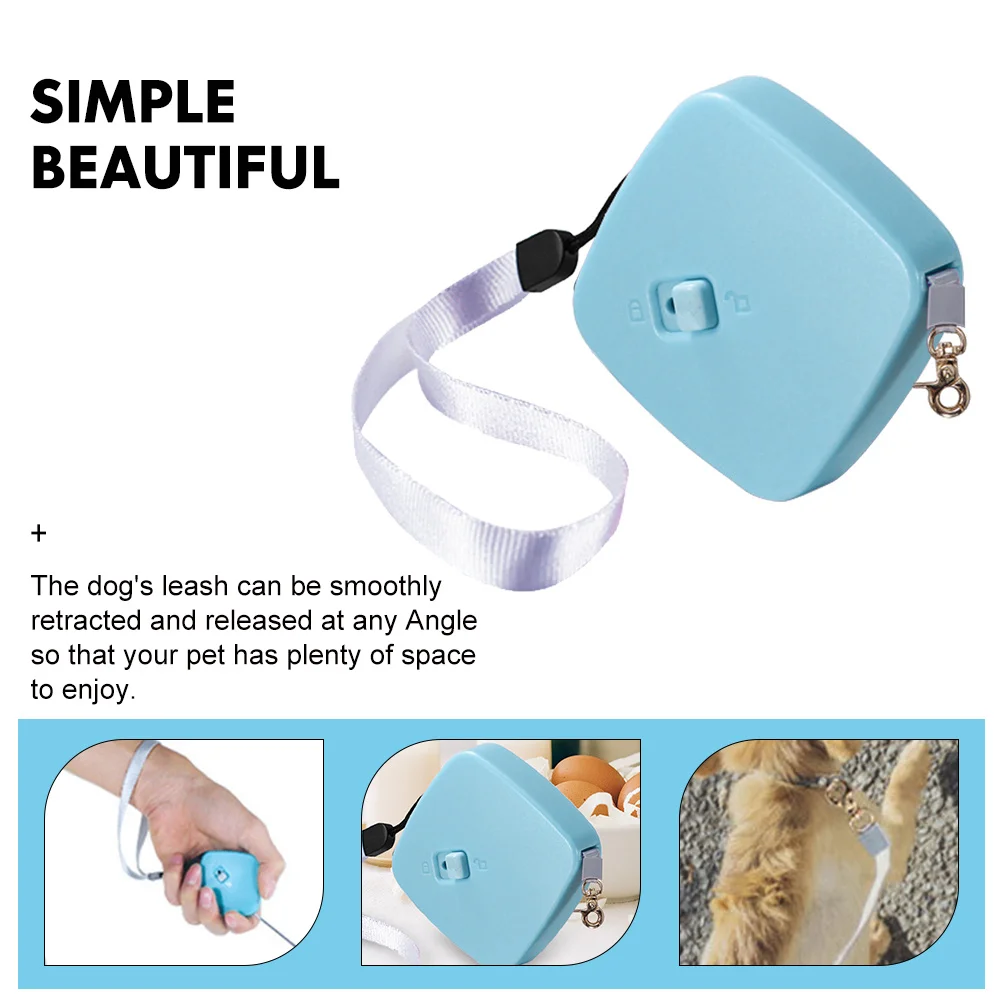 

Mini Automatic Retractable Small Puppy Belt Supply Blue Outdoor Traction Spring Mechanism Portable For Cat Dog Retractable Leash