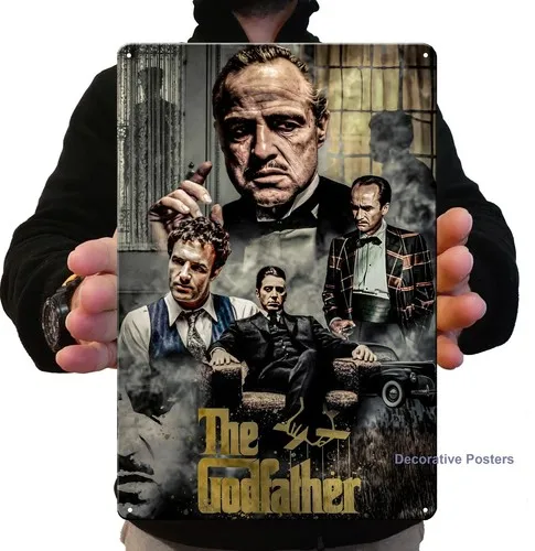 Y1,The Godfather Movie Metal Poster - Collectable Sign Size:8*12inch (20x30cm)