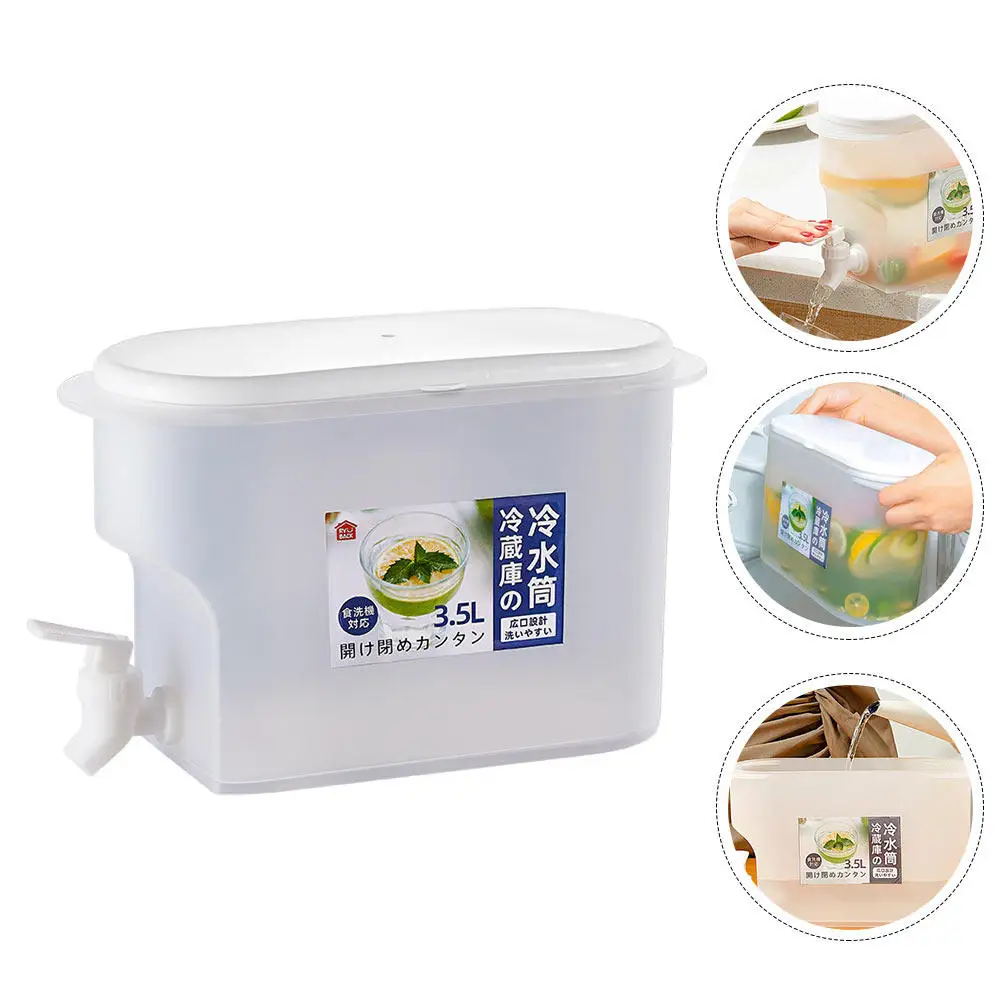 Jarra de Agua Fría con Grifo, 1 Pieza, Jarra de Agua de Gran Capacidad de PP de Alta Calidad para Infusiones Frías, Té Verde, Té Aromático, Jugo