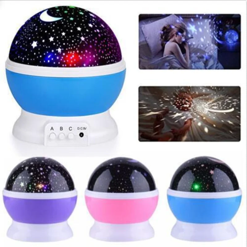 Galaxy Projector Starry Sky Rotating LED Night Light Planetarium Children Bedroom Star Night Lights Moon Light Kids Gift Lamp